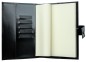 Preview: Notizbuch DIN A5 mit Druckknopf | Echtleder | CAMBRIDGE schwarz